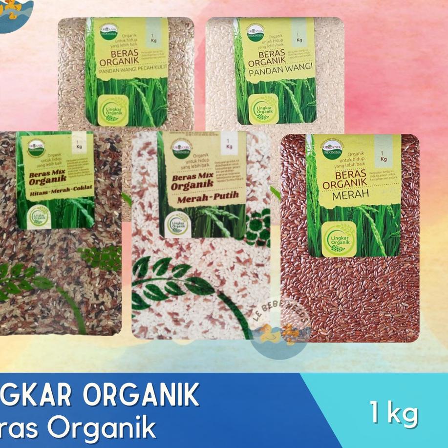 

✨Mall✨ Lingkar Organik Beras Organik 1kg - Beras Merah Organik - Beras Merah Putih - Beras Hitam Merah Coklat - Beras Pandan Wangi - Beras Menthik Putih gas !!