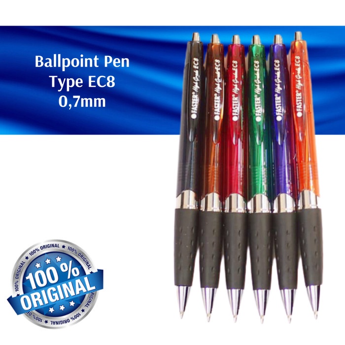 

Mudah Bolpen Faster Ec8, Ballpoint Pen 0,7Mm. Model Klik, Hitam [12 Pcs] Gilaa!!!
