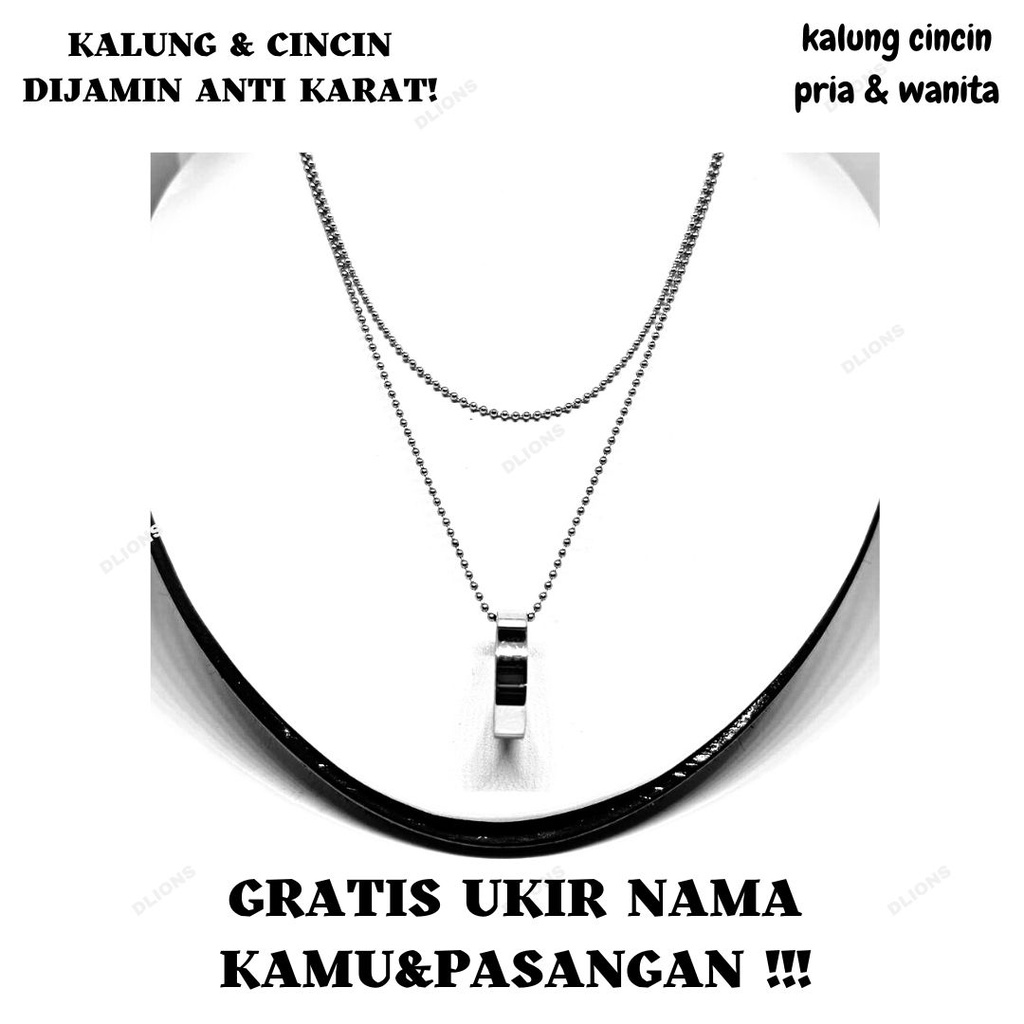 KALUNG LIONTIN CINCIN PRIA,KALUNG CINCIN PRIA,KALUNG CINCIN WANITA,GRATIS UKIR NAMA