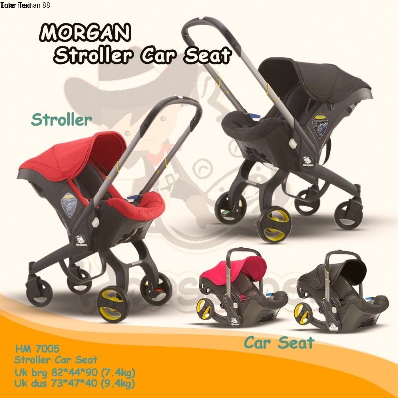 Keperluan Bayi Morgan Car Seat Stroller Baby Bayi Anak Portable New Born Perlengkapan Travelling Bay