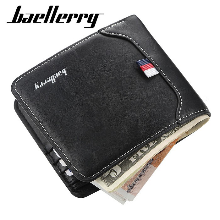 Dompet Pendek Lipat Kulit Pria Baellerry D1308