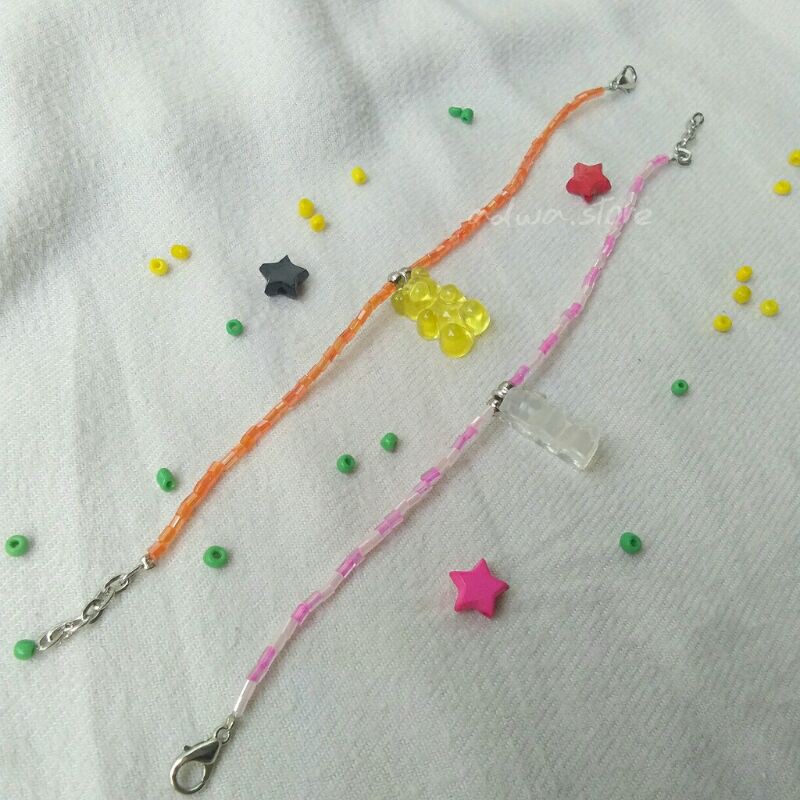 gummy bear bracelet gelang manik gummy bear