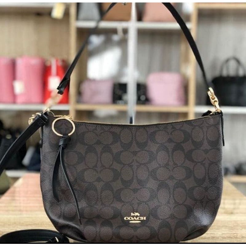 Coach Signature Skylar Hobo Mahogany (90838)