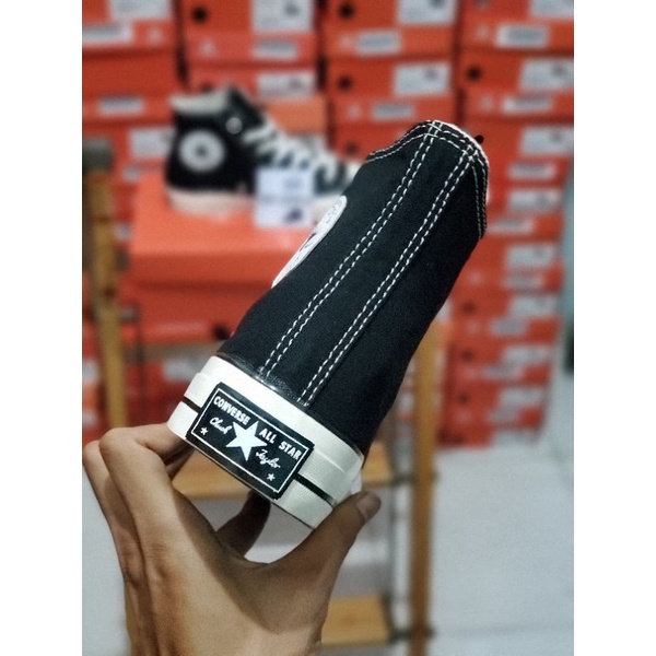 (BISA COD) SEPATU CONVERSE 70S HIGH BLACKWHITE PREMIUM QUALITY