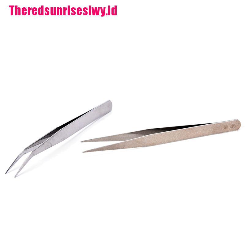 2pcs Pinset Siku Lurus Stainless Steel Alat Makeup