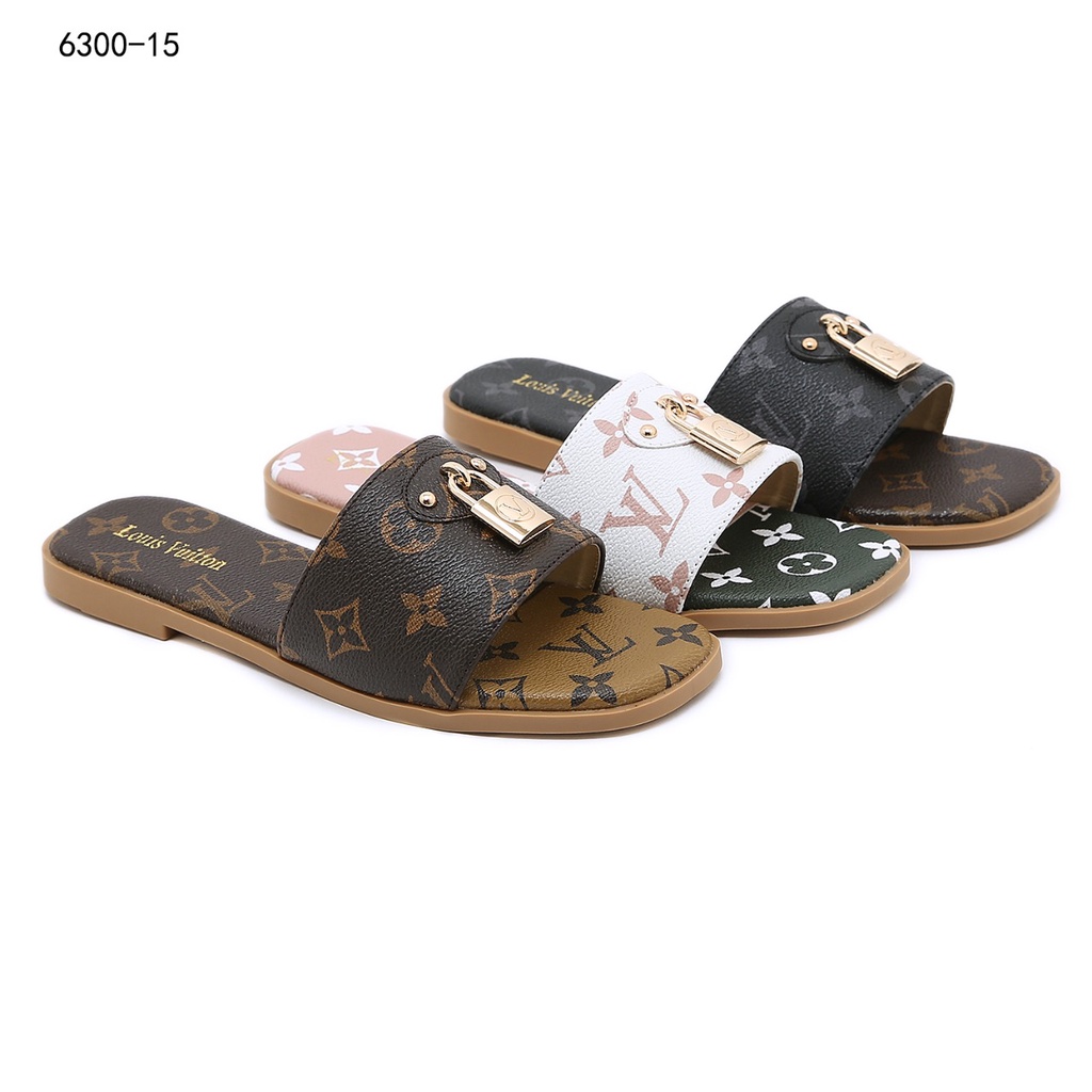 Leather Lock it Flat Sandals #6300-15