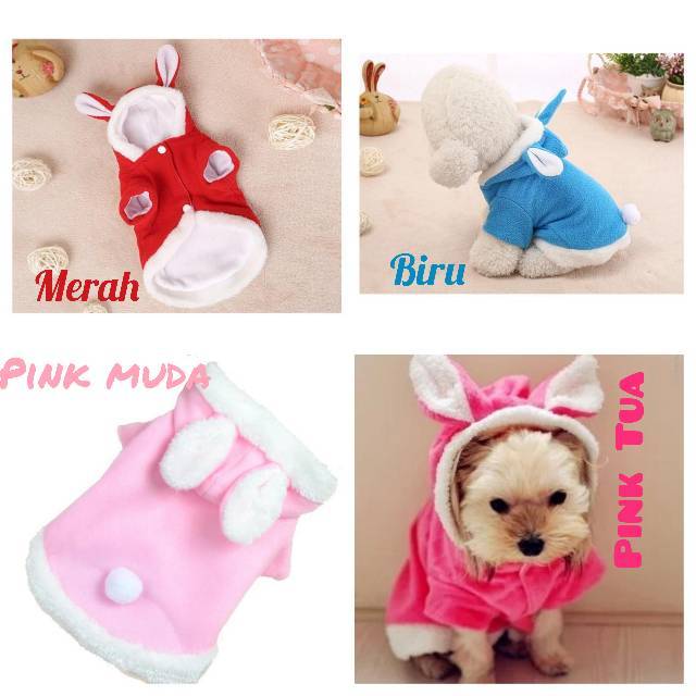 Baju hodie bunny lucu kucing kelinci anjing jaket hoodie