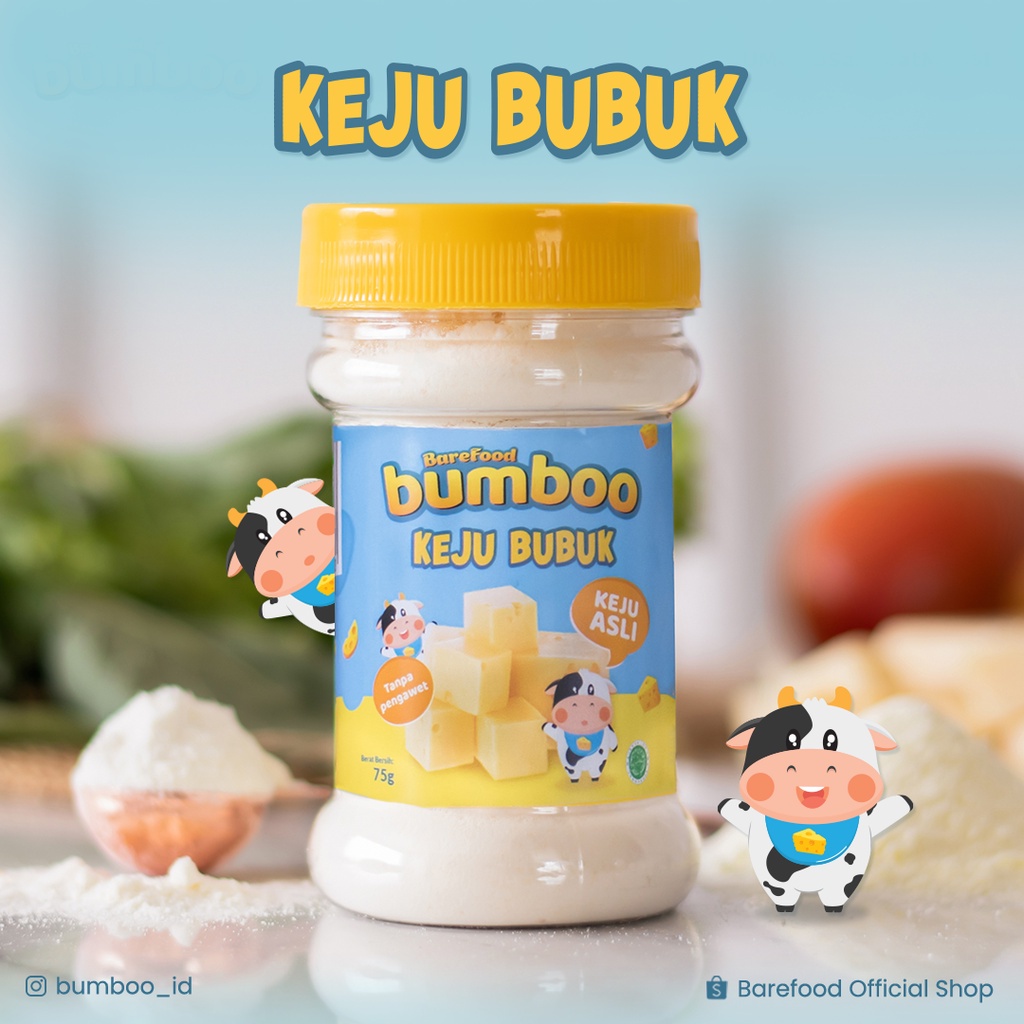 (best seller!) BUMBOO Keju Bubuk Asli 75gr  - Keju MPASI Anak - Sumber Lemak &amp; Protein - Keju Cheddar Australia - Tanpa Pengawet / kaldu mpasi