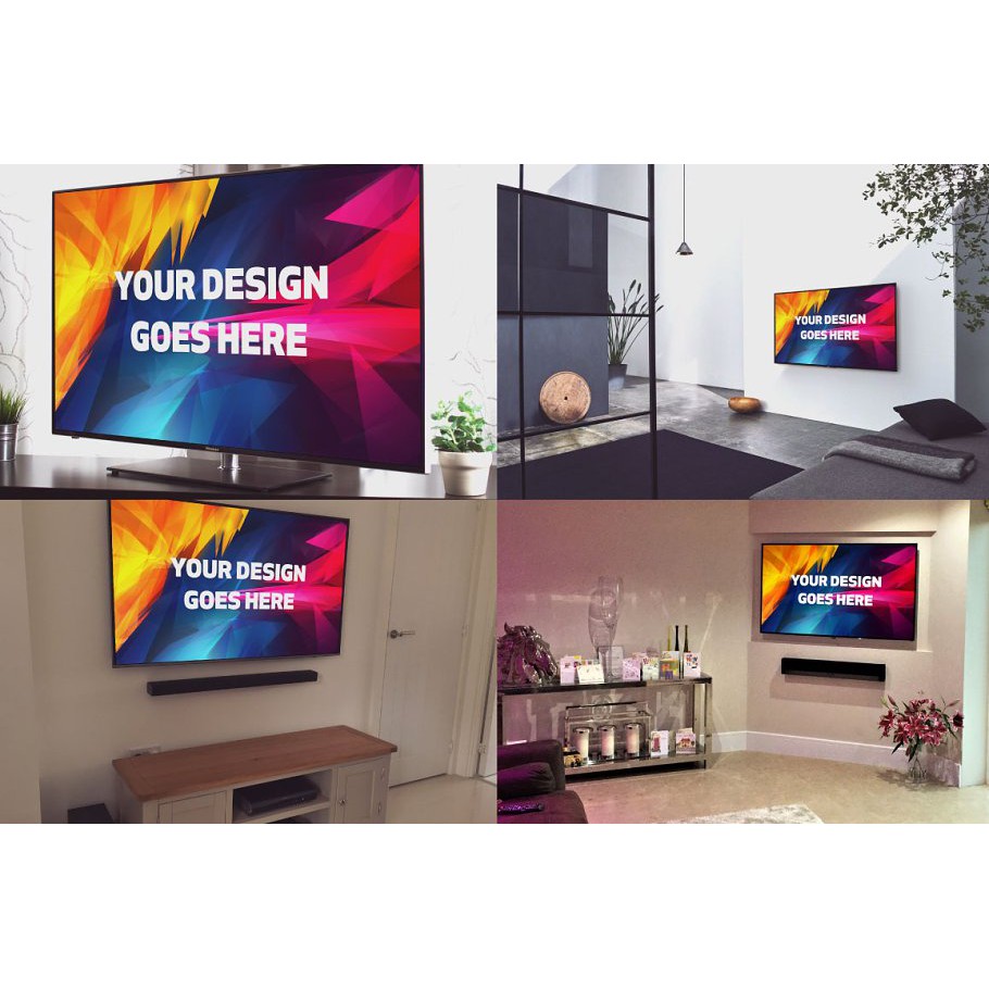 Television Display Mock-up Bundle - Photoshop