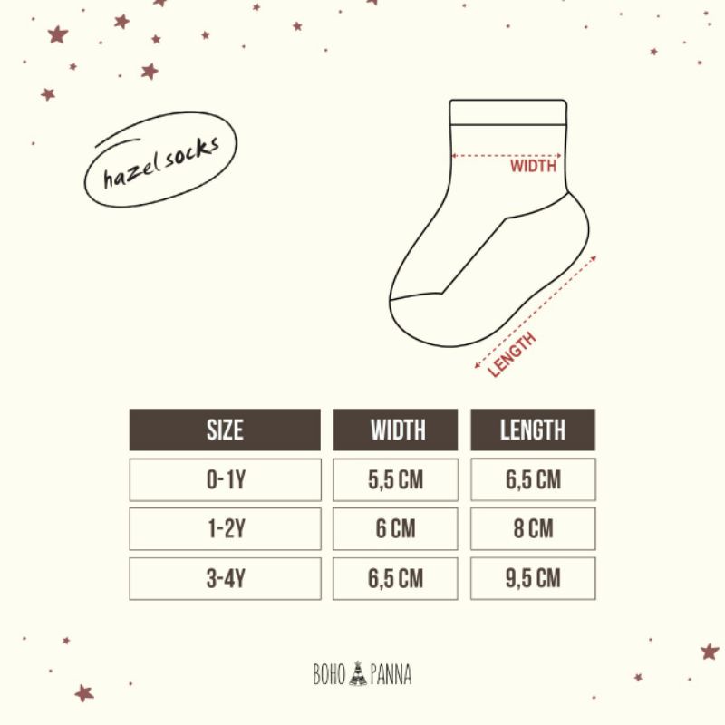 BOHOPANNA - HAZEL SOCK BOHOPANNA - KAOS KAKI ANAK - KAOS KAKI BAYI