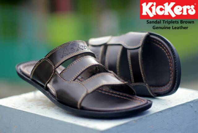 DISC 60% SANDAL KICKERS TRIPLETS ORIGINAL KULIT ASLI