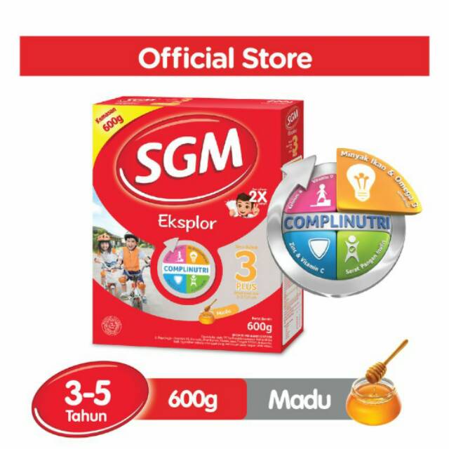 SGM Eksplor 3+ susu pertumbuhan complinutri madu 600g