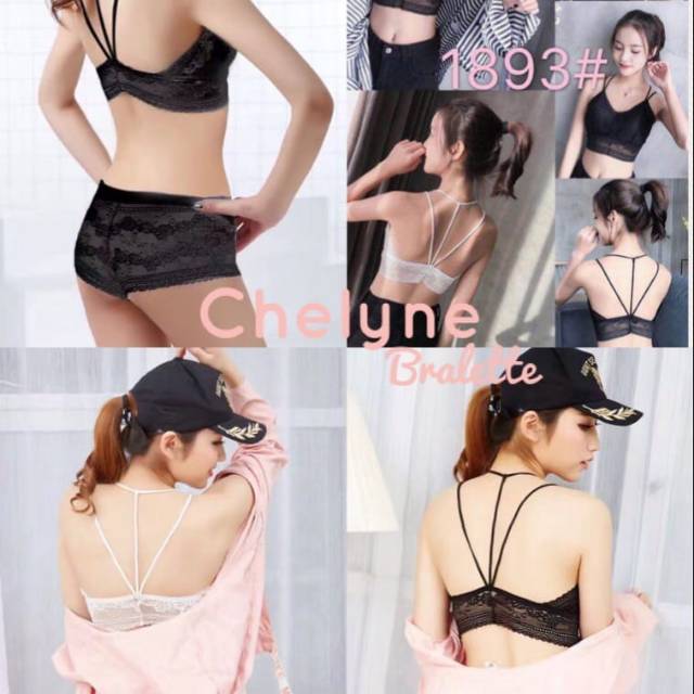 Bra tanpa kawat set bralette chelyne T1893
