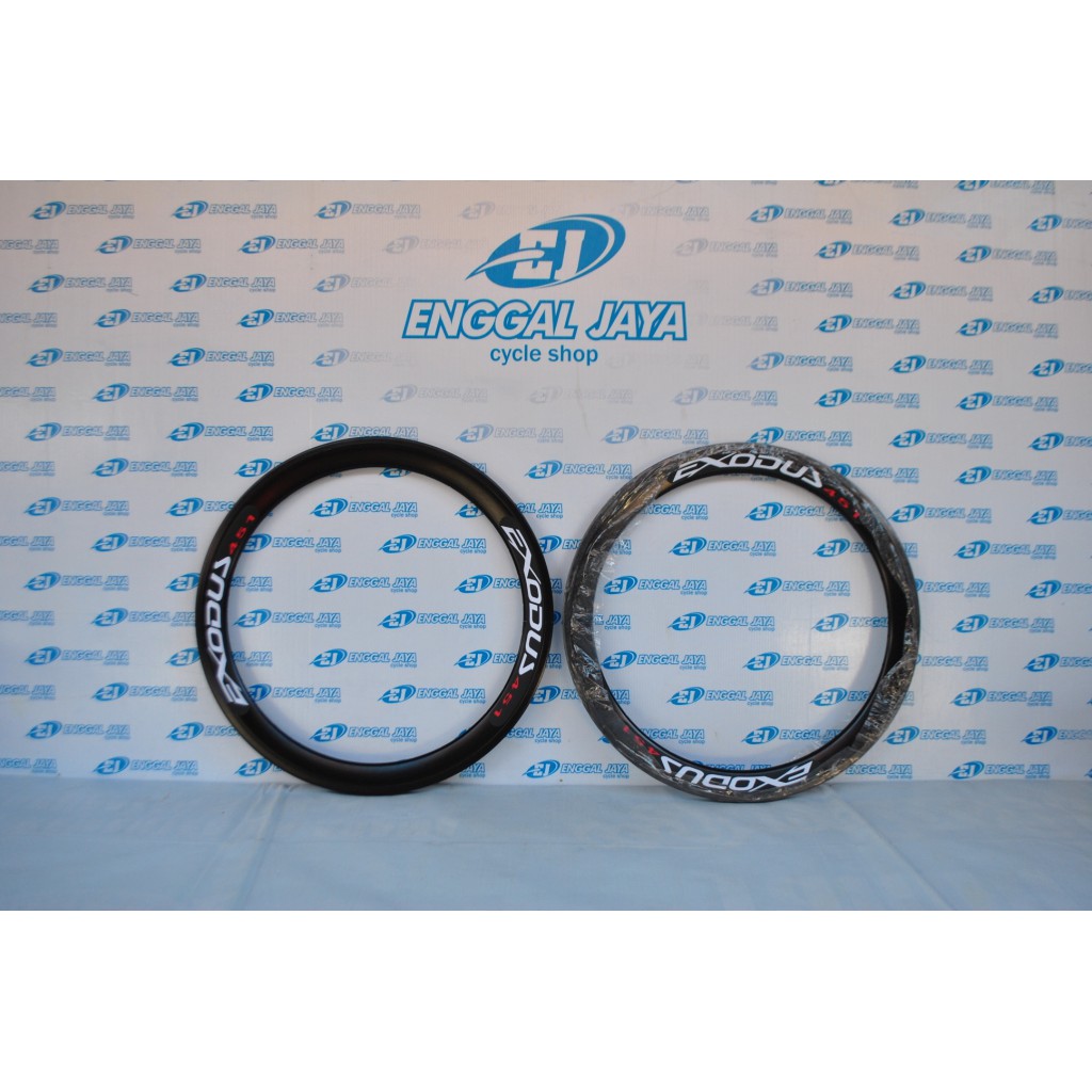 Velg Rims Exodus 20 X 1 3/8 451 32H Double Wall 4Cm Vbrake Discbrake Cantilever 20 Plus