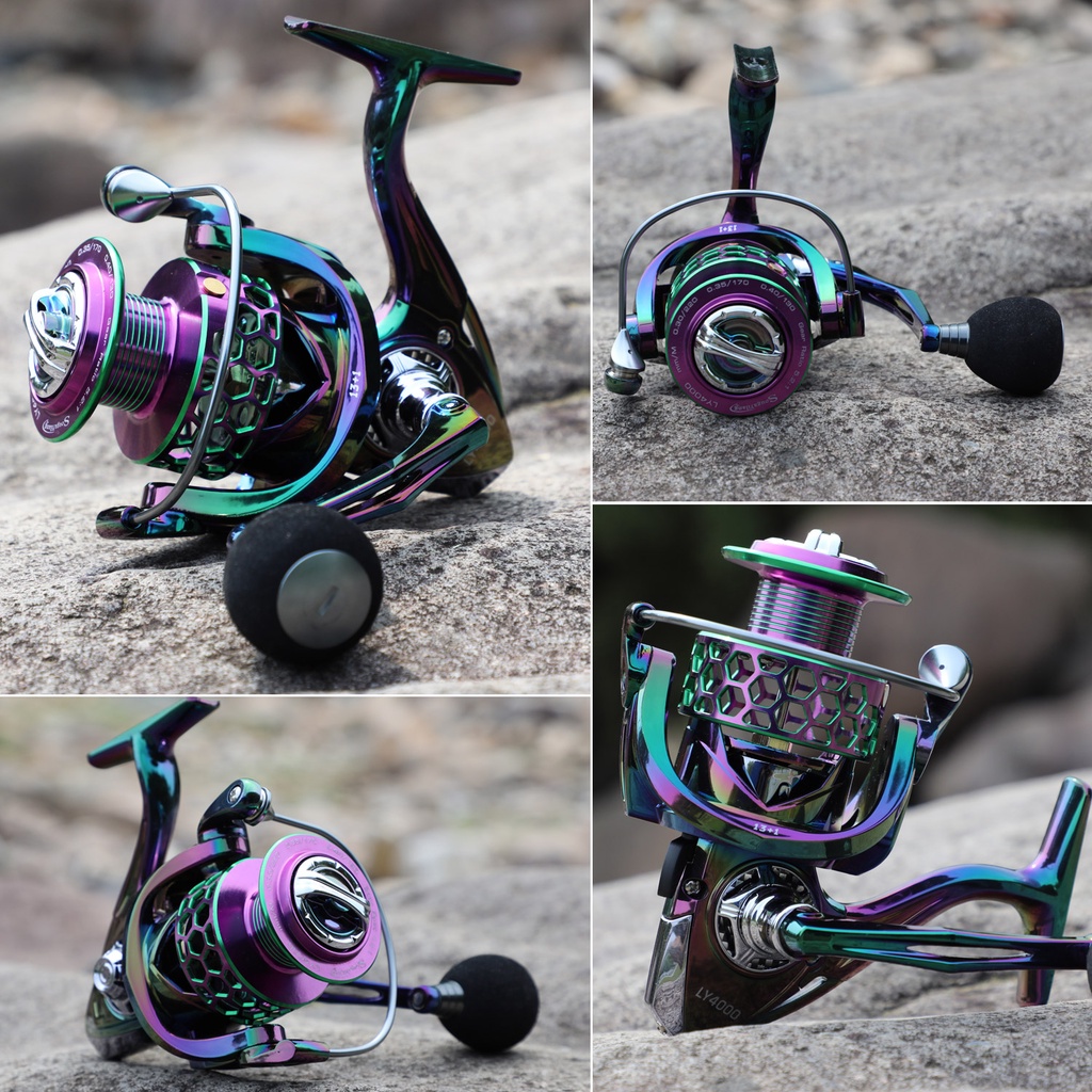 Spinning Fishing Reel Max Drag Full Metal Spool Spinning Reel 13+1 Ball Bearings 5.2:1 Rasio Roda Gigi Kanan Kiri Pegangan Inter-changeable Air Asin Gulungan Pancing Air Tawar Gear Tackle Luar Ruangan