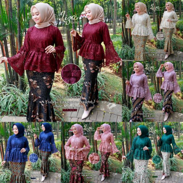 Set / Atasan kebaya brokat gamis anindia /kebaya wisuda /kebaya syari /kebaya modern