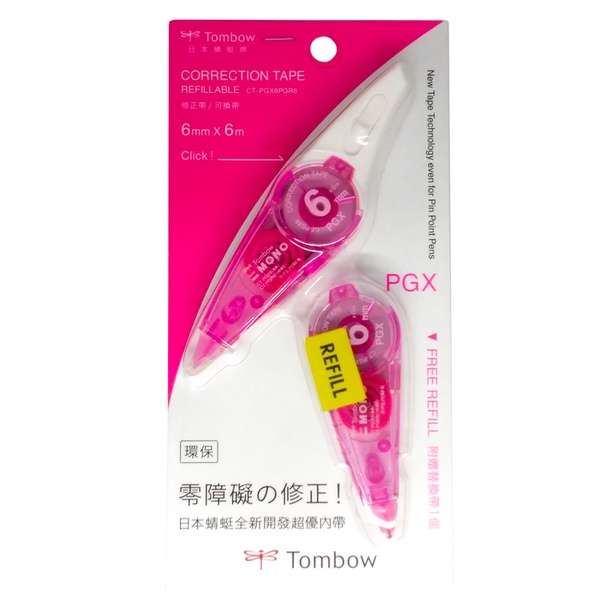 

BSD - TOMBOW CORRECTION TAPE REFILL CT-PGX6PGR6 PNK