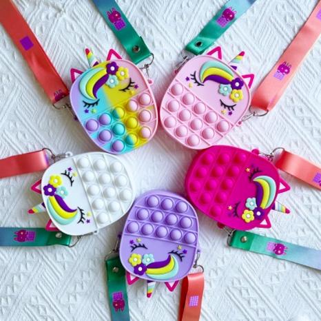 Amadela Story - Tas Selempang Anak Jelly Rubber Karakter Import Tas Lucu Anak Coin Purse Tas Koin Ta