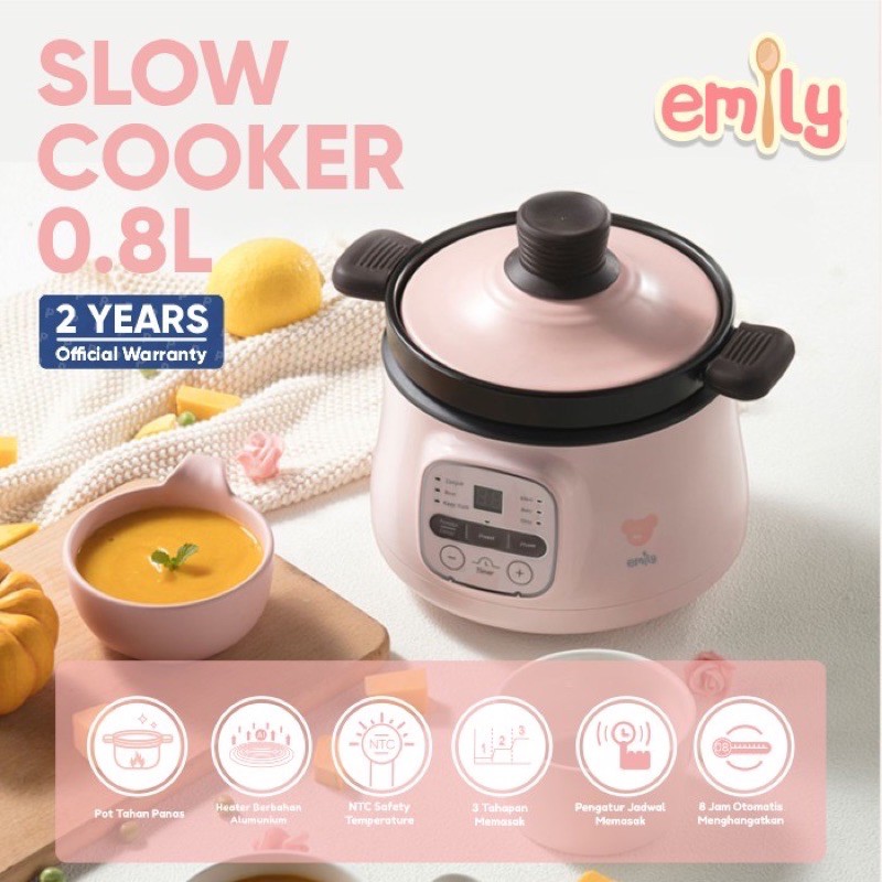 Emily Slow Cooker 0.8L (ESC-35004)/Peralatan Mpasi anak