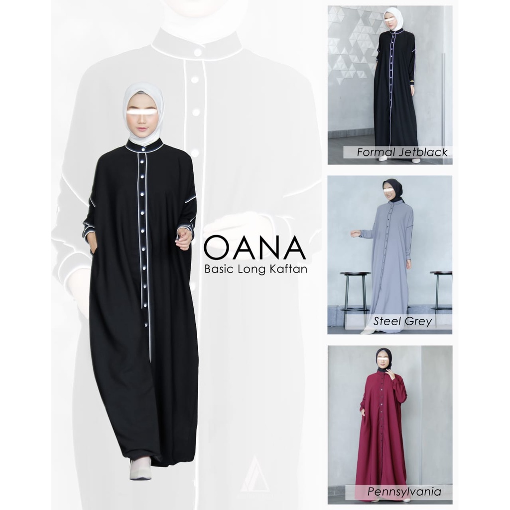 ABAYA DRESS WANITA MUSLIMAH OANA KAFTAN SOFT LEXUS BY ANNISALABEL