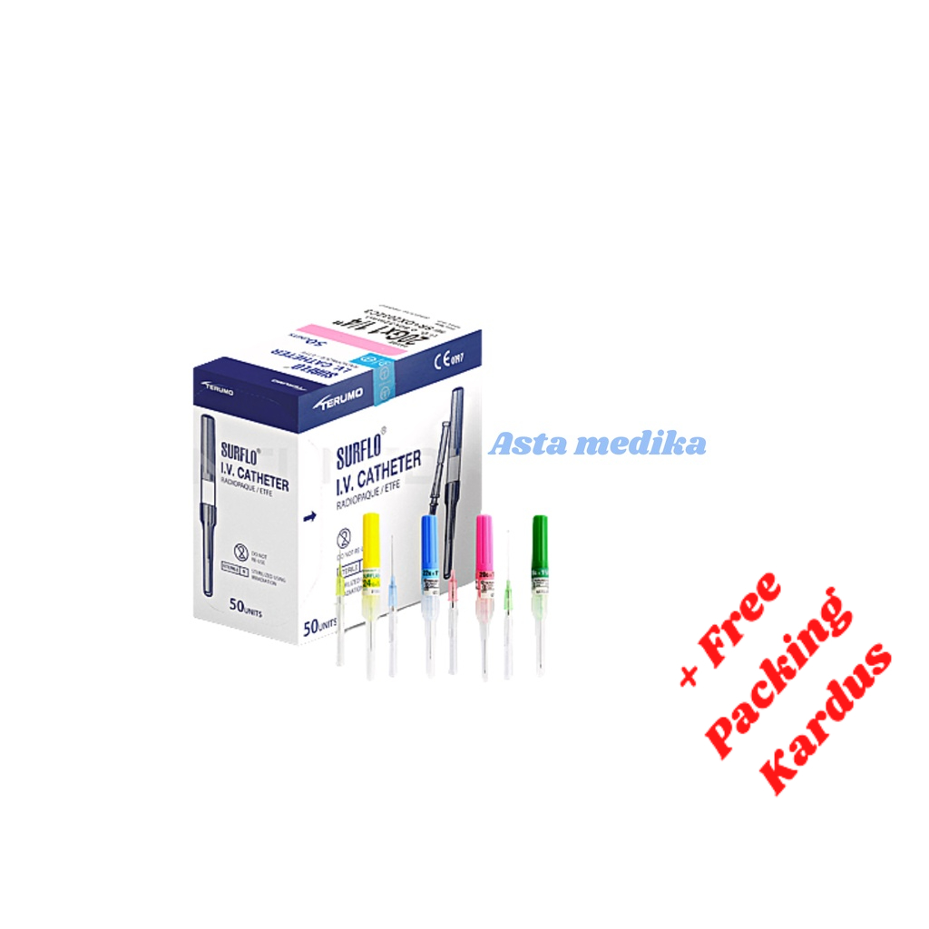 Surflo IV Catheter 18G 20G 22G 24G Terumo  Jarum IV Catheter 18G 20G 22G 24G Per BOX