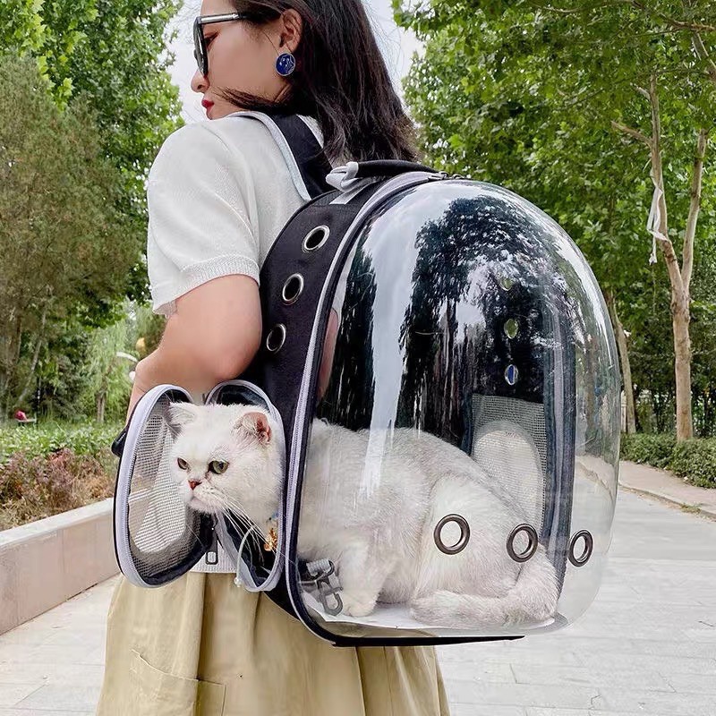 (Bergaransi) Tas Astronot Kucing Anjing | Tas Transparan | Pet Cargo | Tas Anjing Kucing Murah | Tas Ransel Hewan atau Travel Bag Nyaman dan Anti Air Cat Bag Pet Bag
