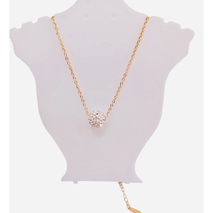 kalung titanium//kalung bola disko//titanium//kalung