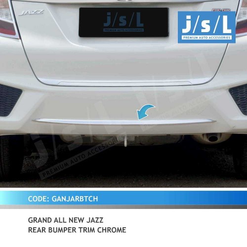 list bumper belakang grand all new jazz chrome