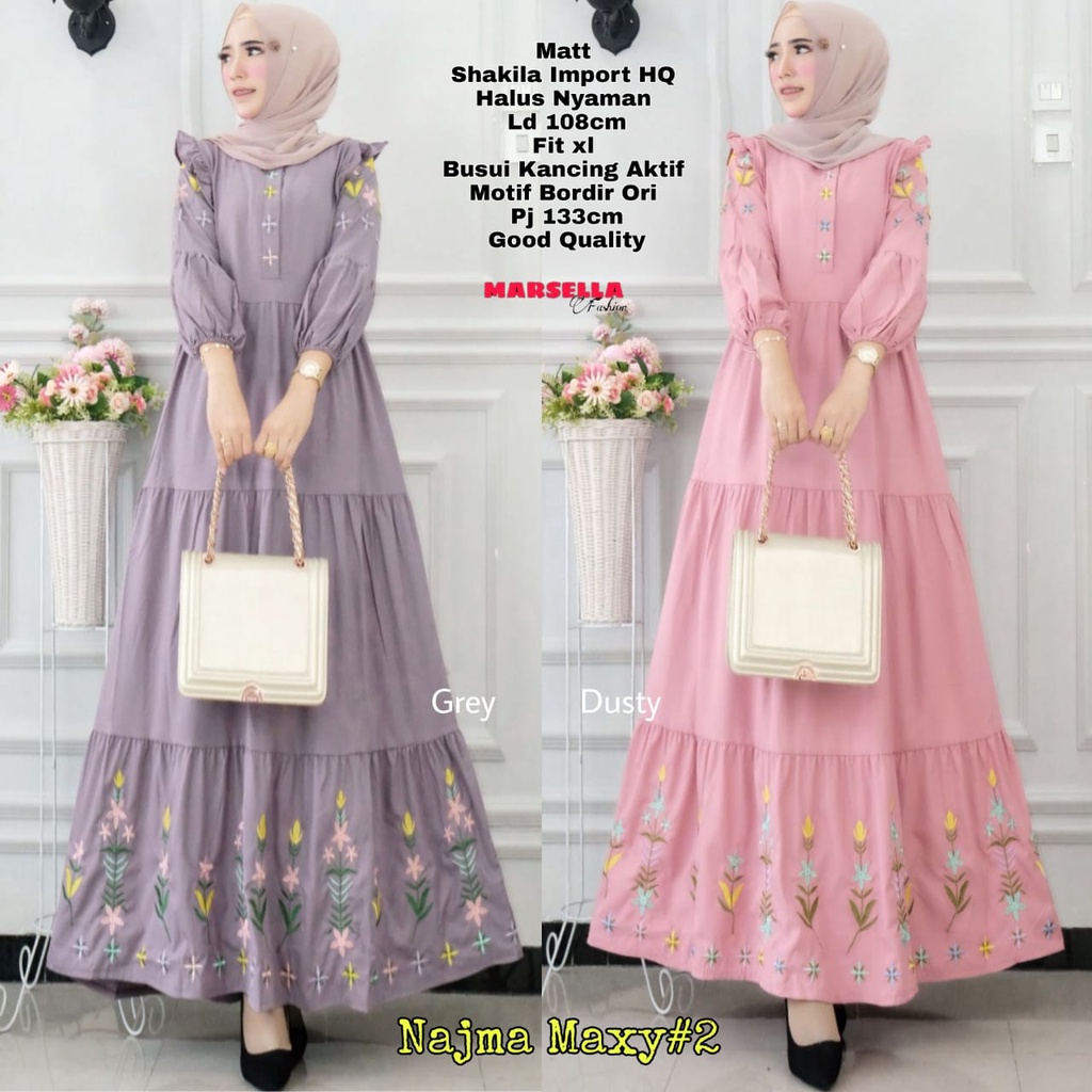 Najma #2 maxy dress shakila import HQ by Marsella @vrs