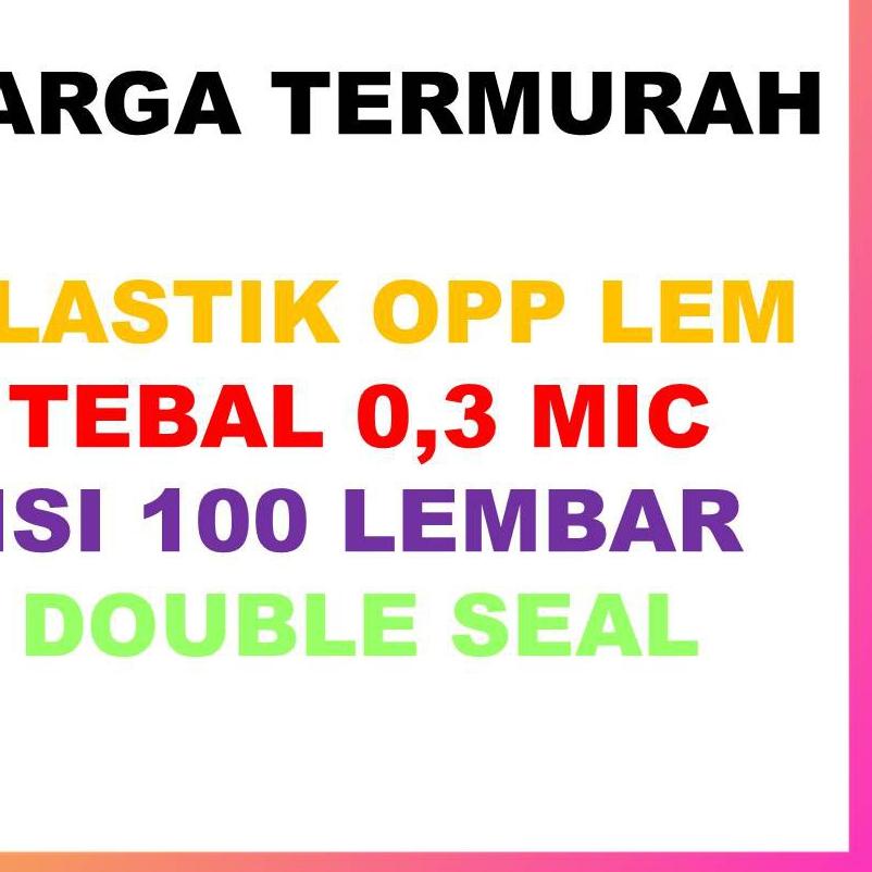 

[VnT⭐ Plastik OPP 20x30 (100 Lembar) / Plastik OPP Lem / Plastik OPP Seal produck terlaris