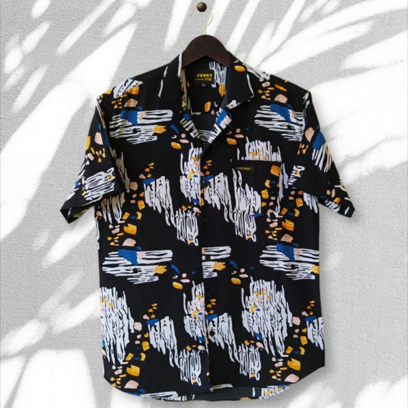 KEMEJA MOTIF BUNGA PRIA KEMEJA BUNGA PRIA SURFING PREMIUM