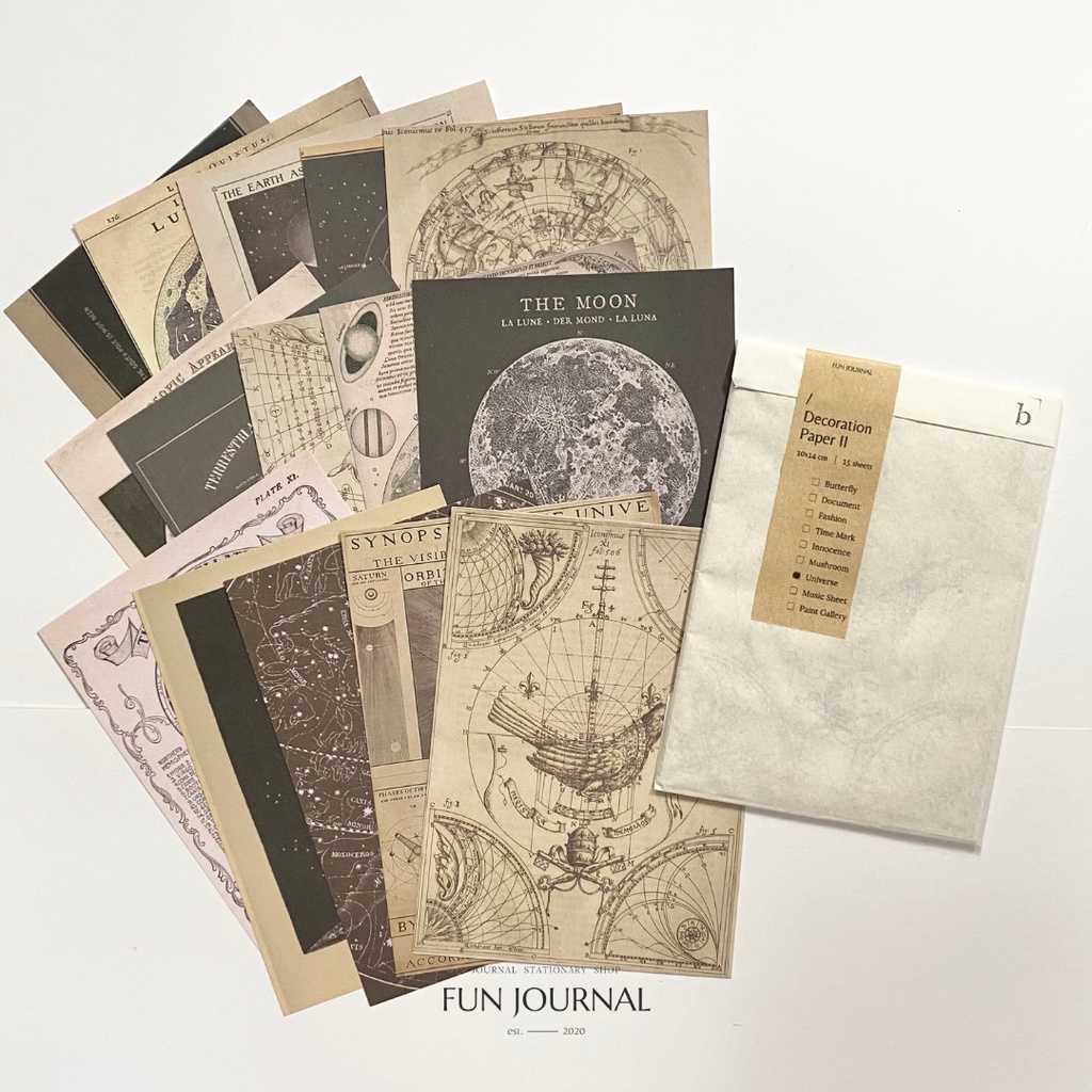 

VINTAGE DECORATION PAPER SERIES 2 PACK UNTUK JURNAL JOURNAL PLANNING PLANNER SCRAPBOOK DIY BUJO