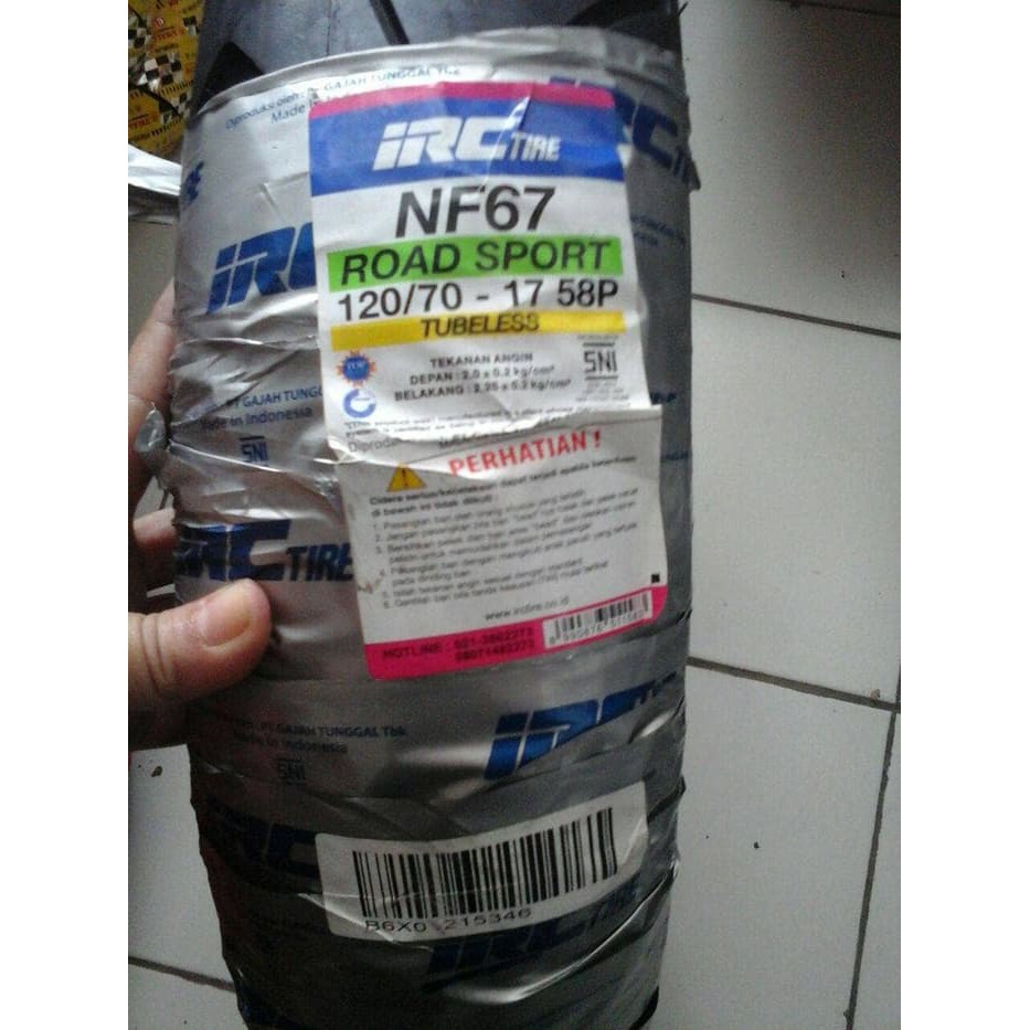 ban tubeless 120 70 17 NF67 IRC   ban belakang vixion byson cbr ninja Limited