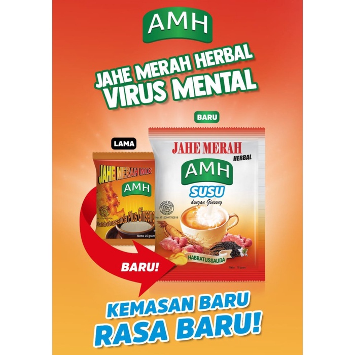 

b01n1nh Paket 5 Renceng | Amh Jahe Merah Susu| Jahe Merah Susu | 50 Sachet Ds201Fs