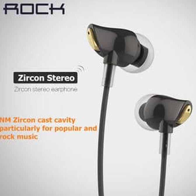EARPHONE ROCK ZIRCON ORIGINAL - HITAM
