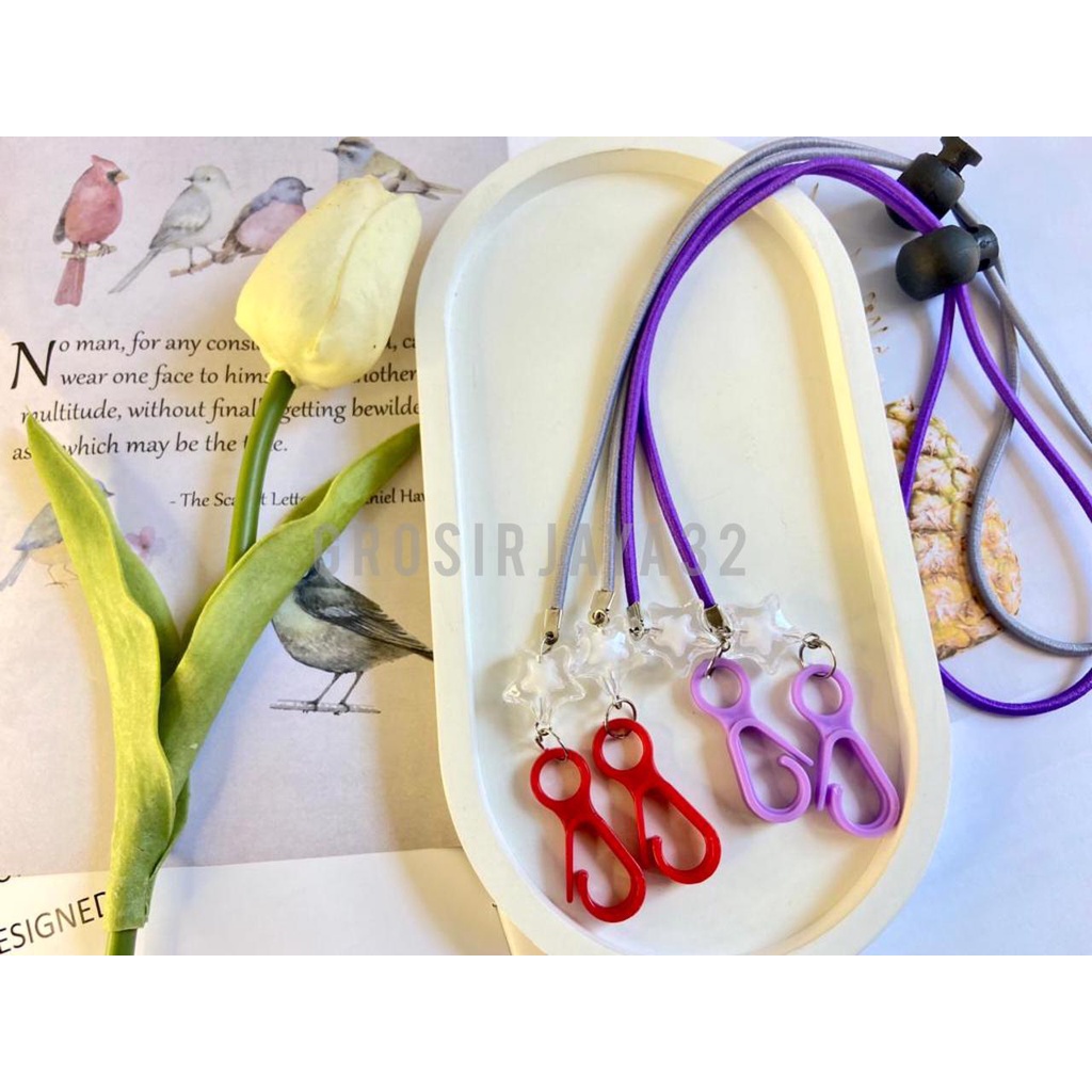 STRAP KONEKTOR MASKER HIJAB 2IN1 MURAH