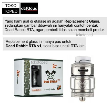 koleksi tabung bahan kaca FatBoy DEAD RABBIT RTA v1 warna glass kaca cembung bubble