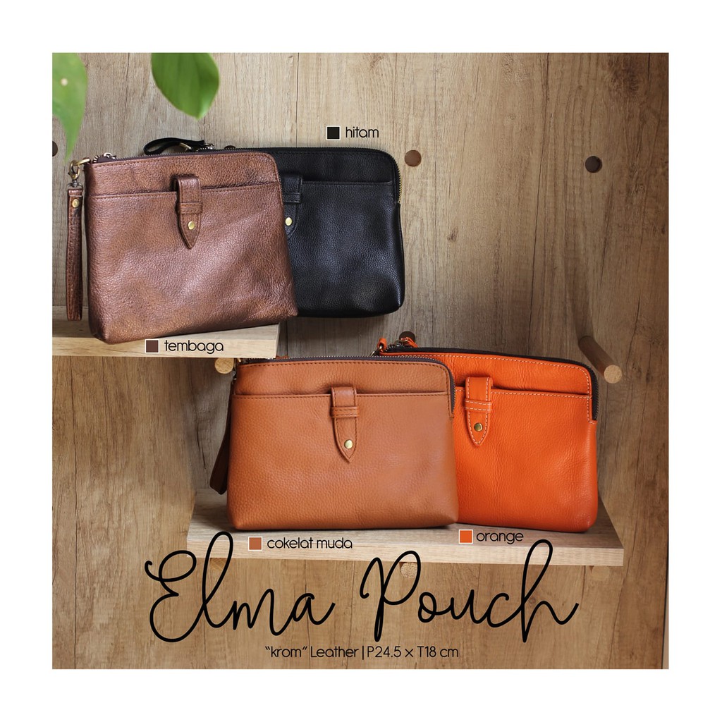 Elma Bag Pouch Kulit Asli