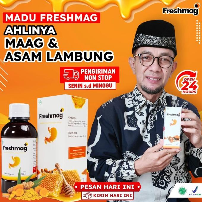 TERMURAH Freshmag Madu Lambung - Obat Herbal Atasi Maag Asam Lambung & Gerd Asli