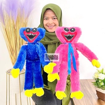 Boneka Huggy Wuggy Tinggi 43CM Kain Bulu Halus Gigi Mata Timbul 3D Harga Termurah