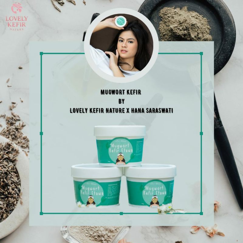 MASKER MUGWORT KEFIR ETAWA LOVELY KEFIR NATURE X HANA SARASWATI
