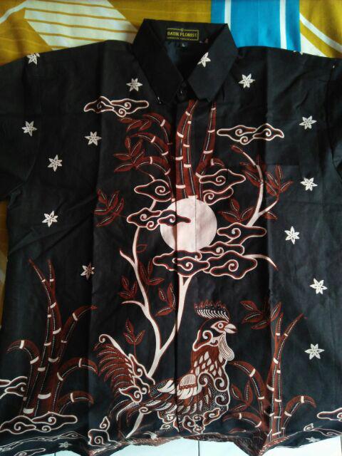 Temurun Ungu Kemeja Batik Pria Atasan Batik Baju Batik Pria Lengan Pendek Batik Modern By Gba