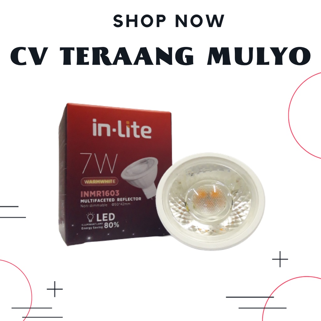 Lampu Led MR16 7 Watt Kuning / Warm White 3000K 220volt Tancap IN-LITE