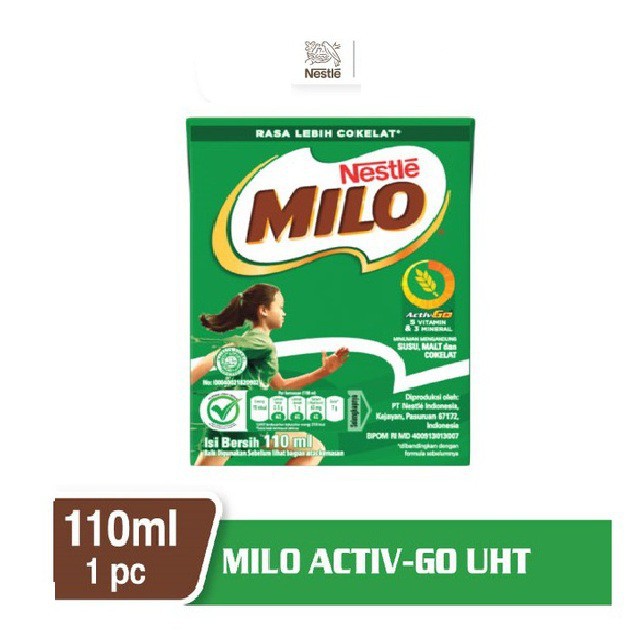 

Milo Susu UHT Rasa Coklat Kemasan 110ml