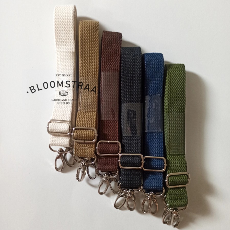 Bag Strap Cotton Nickel 25mm 1,7m Tali Tas Katun Bag Straps Nikel 2,5 cm 170cm