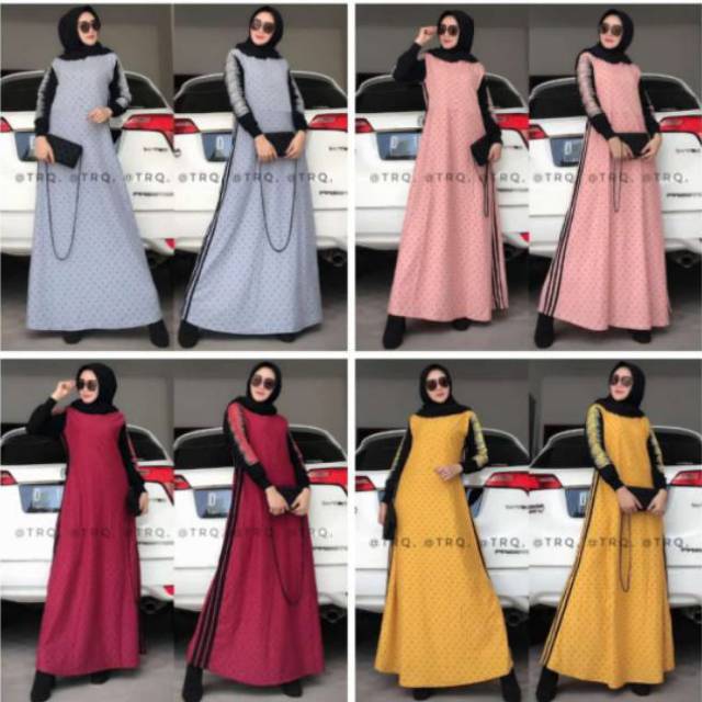 Gamis polka TRQ COMBAD ORI REALPIC