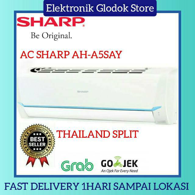 AC SHARP 0.5 PK THAILAND SPLIT AH A5SAY AC SHARP 1/2PK THAILAND AHA5SAY PLUS INSTALASI