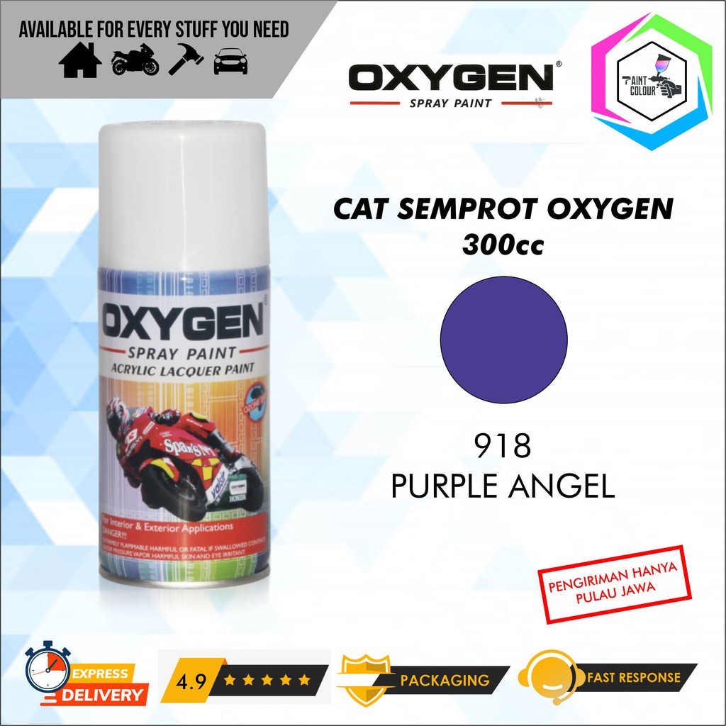 Cat Semprot / Pylox OXYGEN Acrylic Spray Paint - 918 Purple Angel