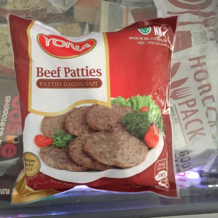 Yona Beef Patties 500 gr Frozen Food Bandung