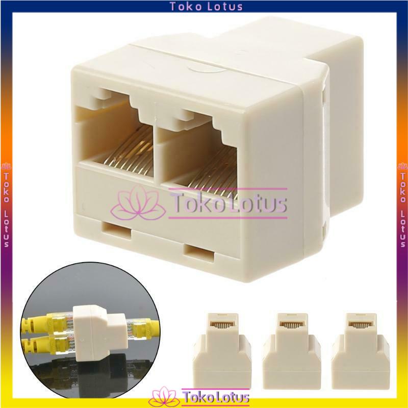 Barel 10PCS RJ 45 SINGLE /DOUBLE CABANG - barel UTP RJ45 Single/Double LAN Konektor [COD]